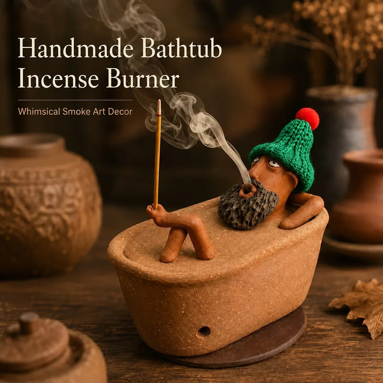 🛁 Handmade Bathtub Incense Burner