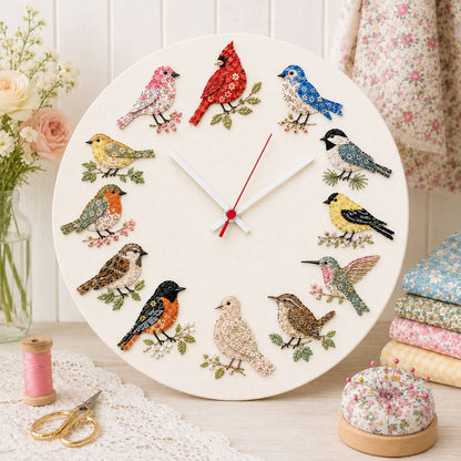 ⏳ Last Day 49% OFF – 🕒 Beginner-Friendly DIY Patchwork Fabric Clock Kit – 12-Themed Appliqué Wall Clock | Complete Kit with Coordinated Fabrics, Clock Mechanism & Step-by-Step Guide Included 💕