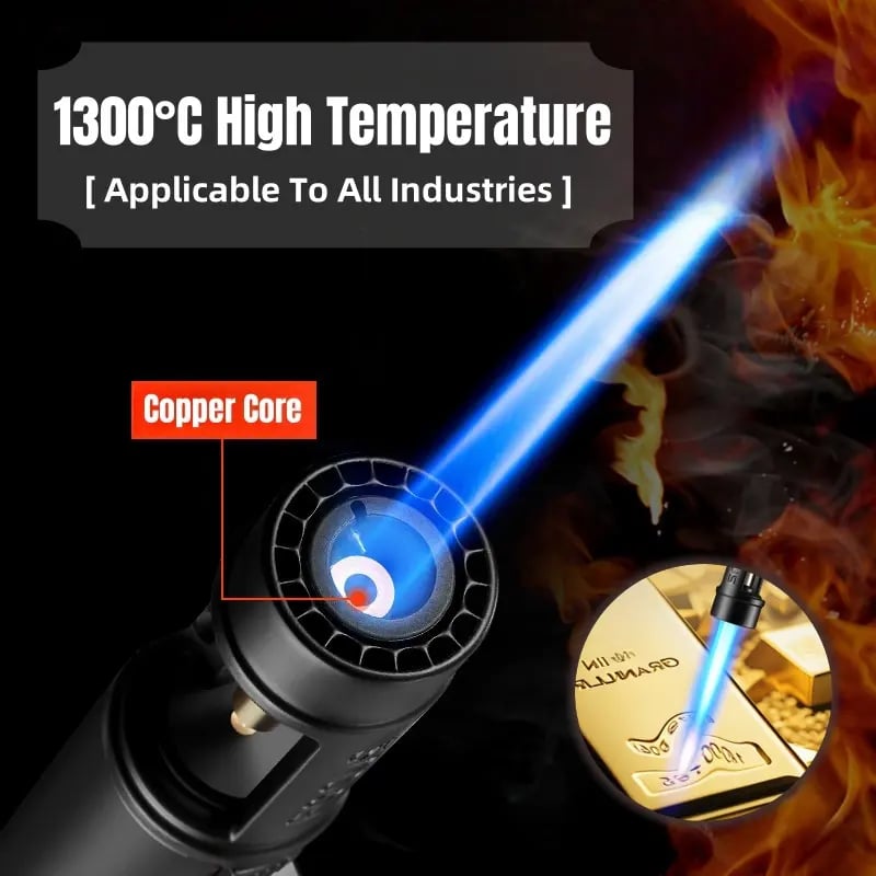 🔥Last Day 50% OFF🔥Portable Torch Lighter-🔥 1300°C of Pure Power – Windproof, Refillable & Ready for Anything! 💨🍳🏕️