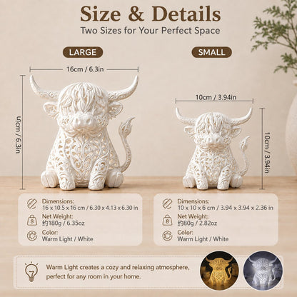🐮 Highland Cow Projection Night Light — Glow & Cast Magical Patterns! ✨🌙