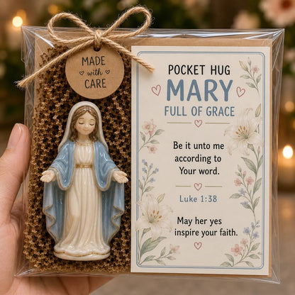 ✝️ Christian Pocket Blessing Keepsake Gift Set Collection | Devotional Figure, Scripture-Inspired Encouragement Card & Gift-Ready Packaging Included 🤍