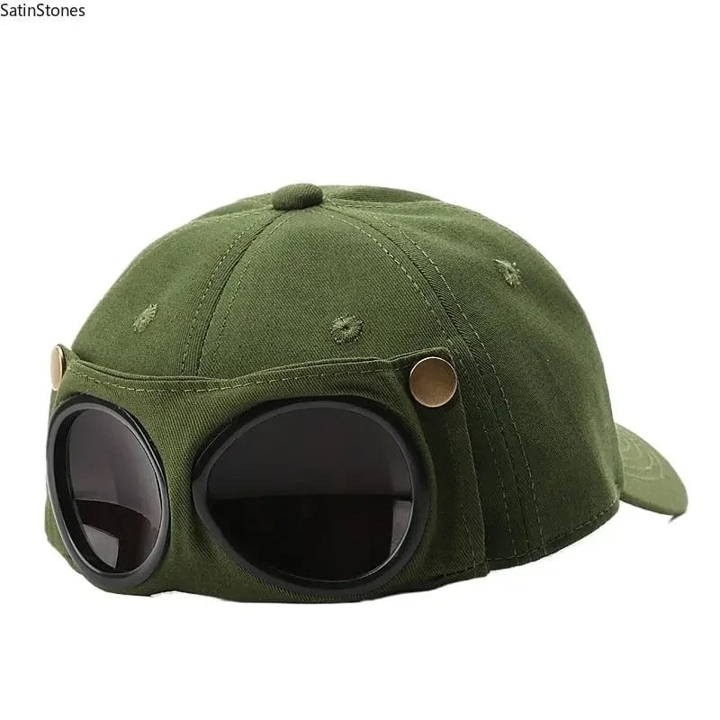 🧢🕶Men's Korean-Style Pilot Baseball Cap - 100% Cotton