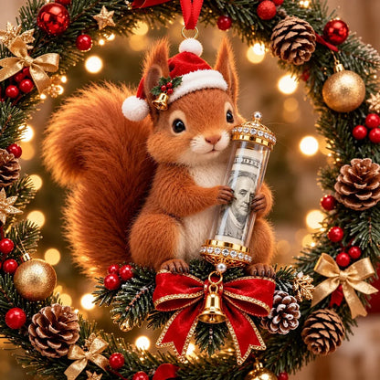 ⏳ Last Day 49% OFF – 🎄3D Christmas Money Plush Ornament | 13 Cute Animal Designs with Reusable Cash & Coin Holder 🎁
