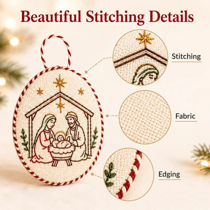 ⏳ Last Day 49% OFF – 🧵 Beginner-Friendly DIY Heirloom Oval Embroidery Ornament Kit Collection | Complete Kit with Embroidery Materials, Ornament Components & Step-by-Step Guide Included 💕