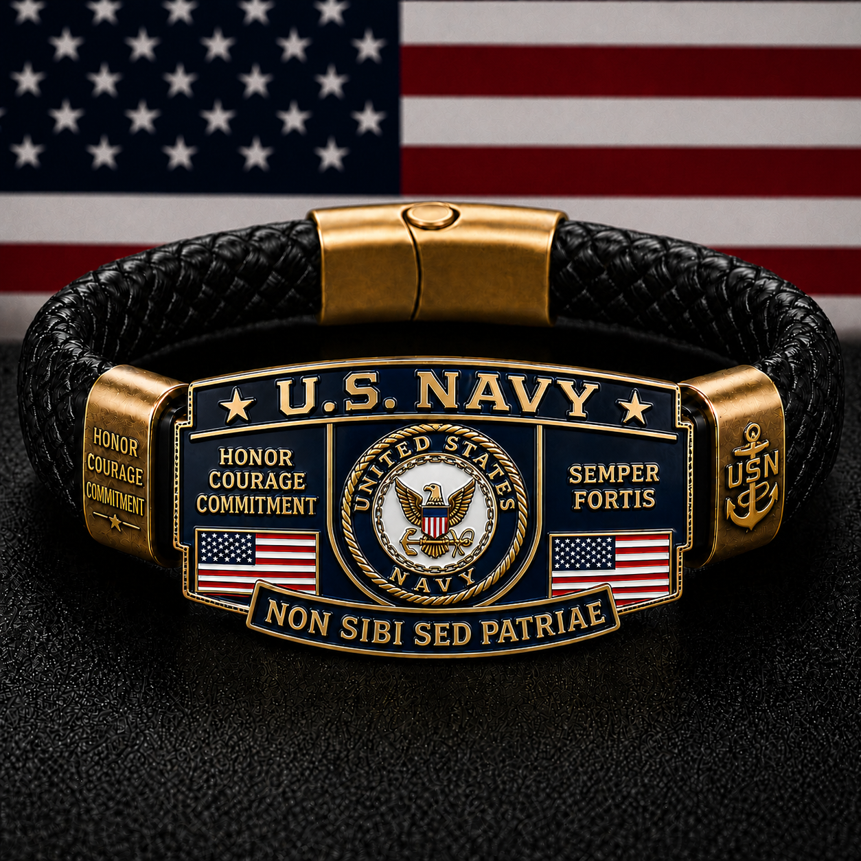 🇺🇸Last Day Promo: 49% OFF ⚓U.S. Navy Non Sibi Sed Patriae Tribute Bracelet