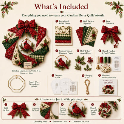 🎄Beginner-Friendly Christmas Fabric Wreath DIY Kit