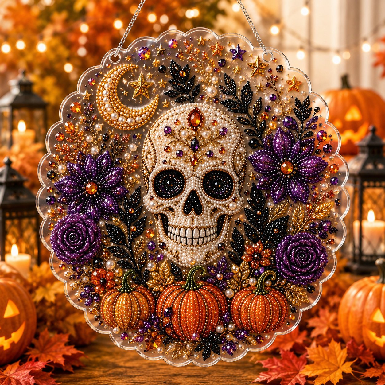 🔥 Last Day 49% OFF - 🎃Halloween Pearl Art DIY Hanging Ornament Kit