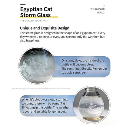 🎉Cat-Shaped Storm Glass Weather Predictor for Home & Office Decor