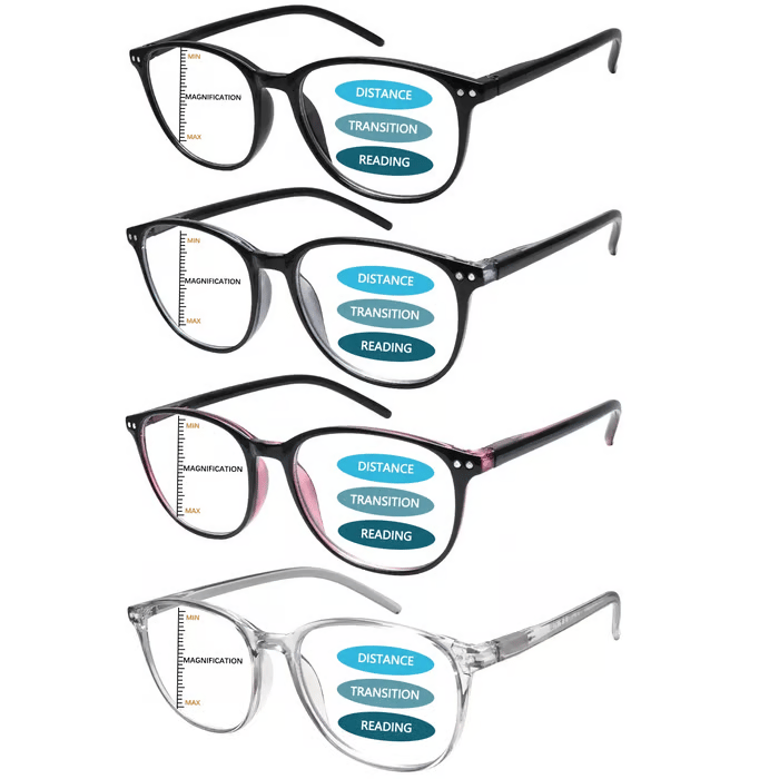 progressive multifocal glasses distance transition reading zones