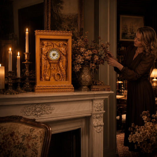 🛳️ Grand Staircase Clock Romantic Home Ornament