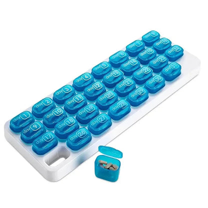 🎉💊31 Days Pill Box-Monthly Pill Organizer-Arthritis-Friendly Easy-Open Lids