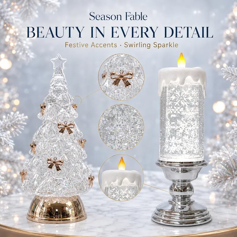 Illuminated Musical Christmas Snow Globe Lantern