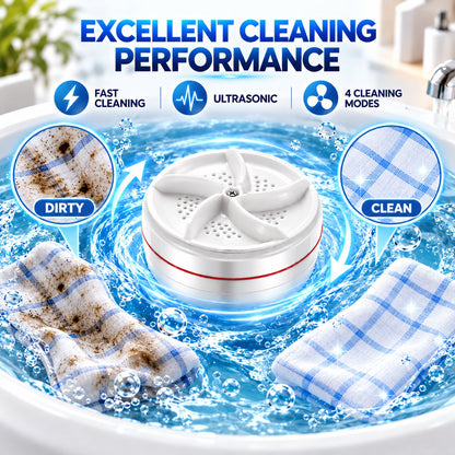 Portable Mini Ultrasonic Spiral Washing Machine
