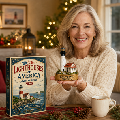 Lighthouses of America Advent Calendar 2026 – 24-Day Coastal Heritage Countdown, Collector-Grade Lighthouse Miniatures, Acrylic Charms Blind Box