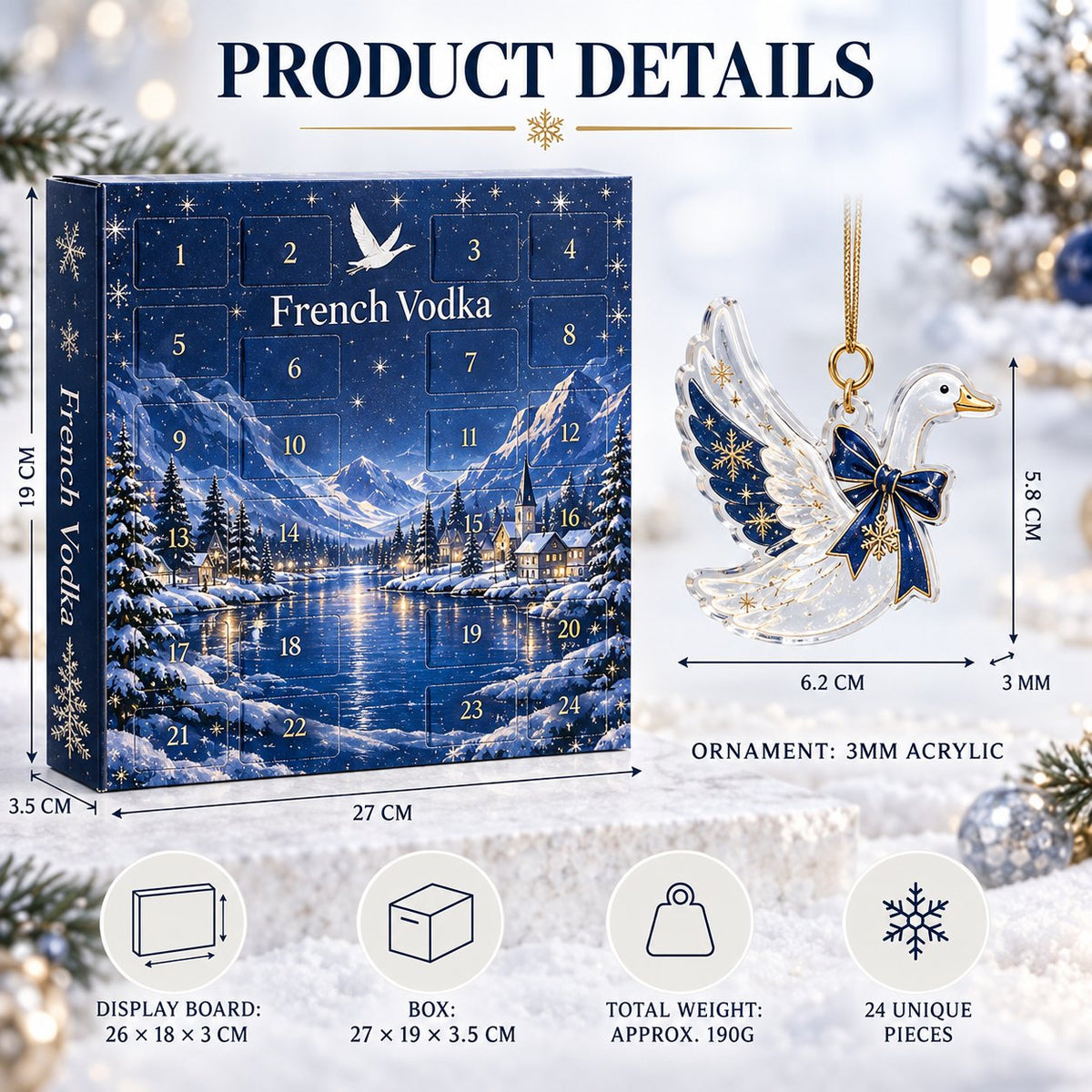 Winter Blue Swan Advent Calendar | 24-Day Luxury Countdown Set 🦢✨