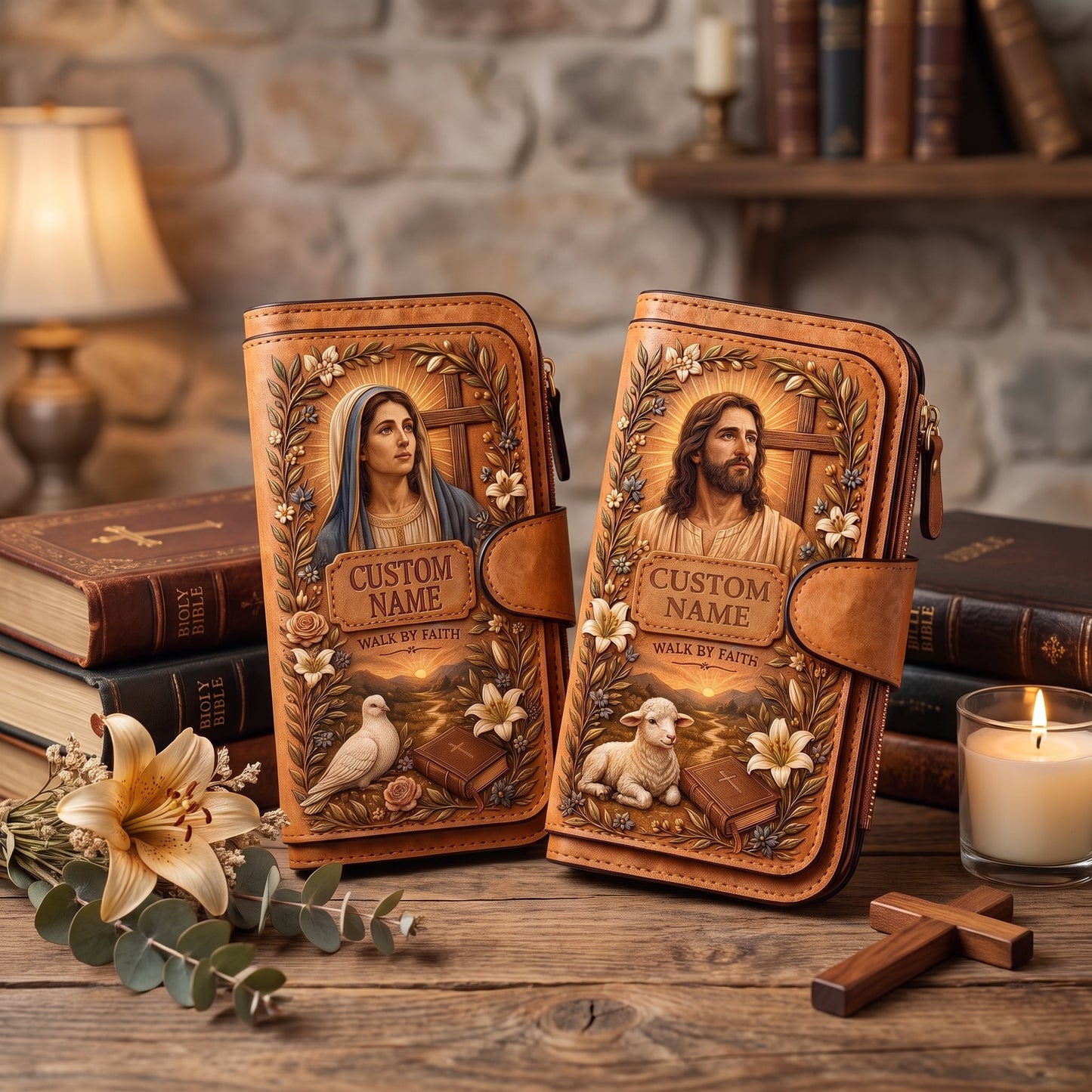 ✝️ Personalized Faith Embossed Wallet