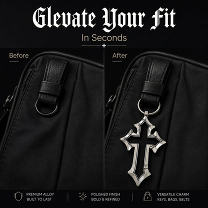 🔥Gothic Cross Keychain & Bag Charm