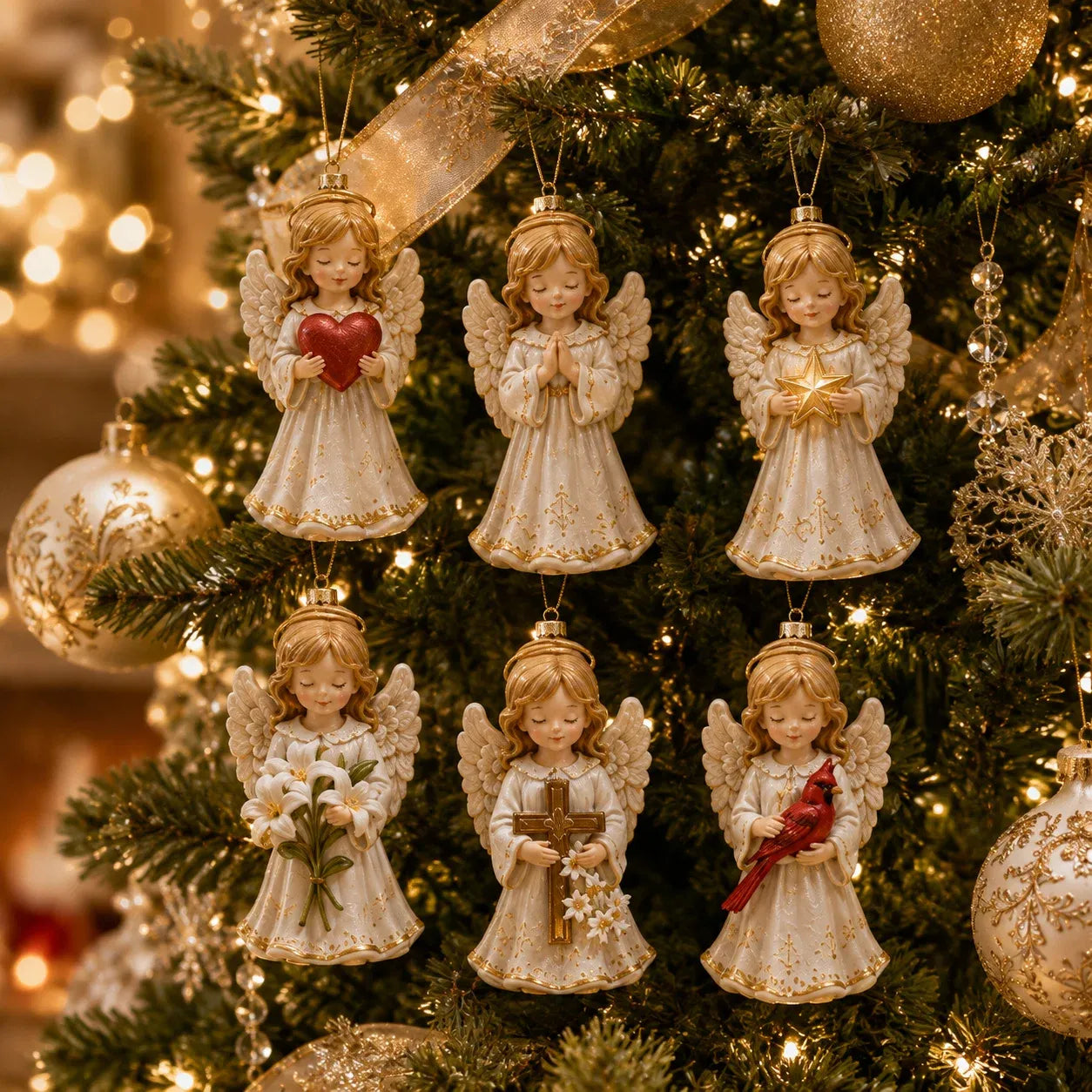 ⏳ Last Day 49% OFF – 👼 24-Day Angel Christmas Advent Calendar | 24 Unique Faith-Inspired Angel Ornaments with Hanging Loops for Daily Advent Surprises & Tree Display 🎄✨