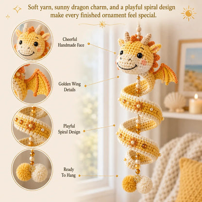 ⏳ Last Day 49% OFF – 🐉 Beginner-Friendly DIY Enchanted Dragon Spiral Hanging Ornament Kit | Complete Kit with All Tools & Step-by-Step Guide Included 💕
