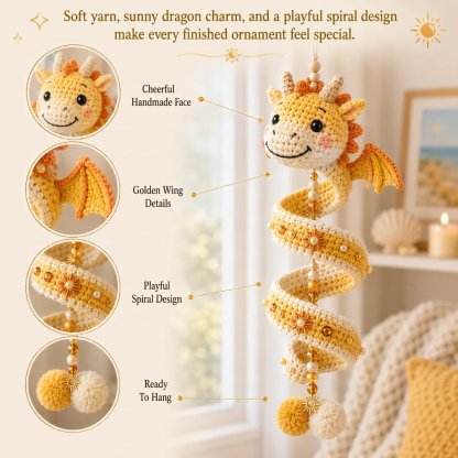 ⏳ Last Day 49% OFF – 🐉 Beginner-Friendly DIY Enchanted Dragon Spiral Hanging Ornament Kit | Complete Kit with All Tools & Step-by-Step Guide Included 💕