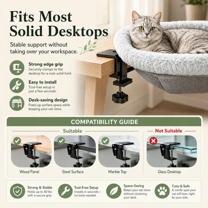 ✨Durable Ergonomic Cat Desk Bed 🐱
