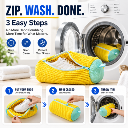 👟 No-Scrub Shoe Washing Bag – Clean & Protect Your Sneakers In The Washing Machine