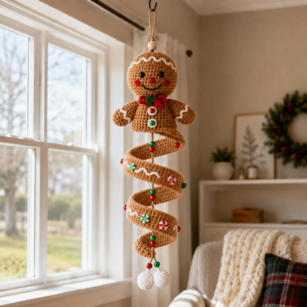 Crochet Christmas Spiral Ornament DIY Kit