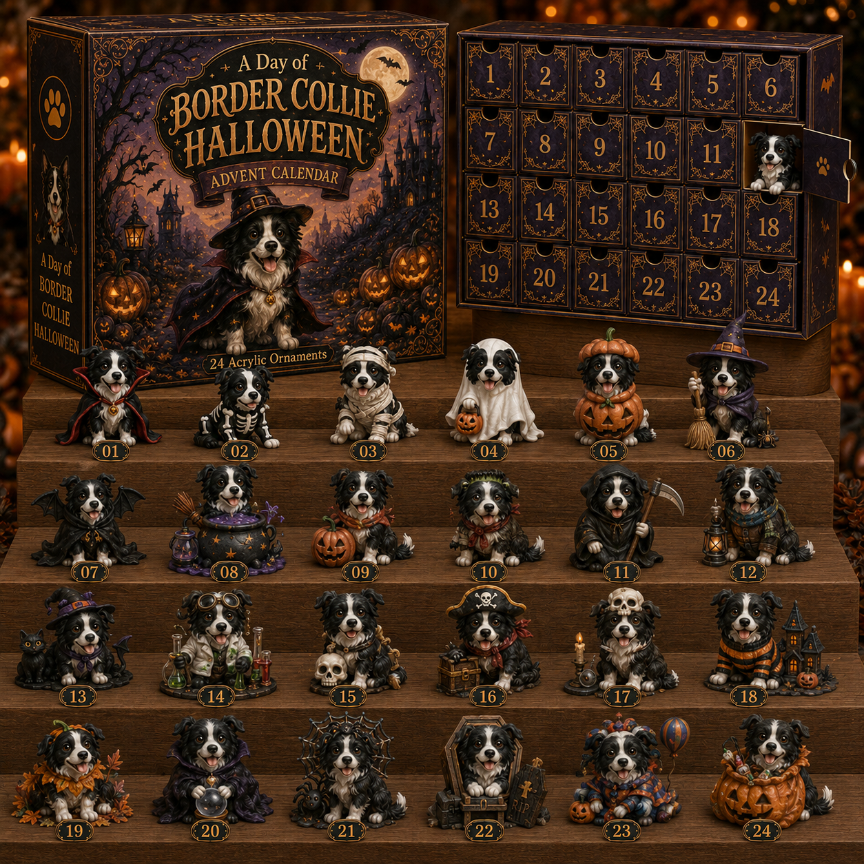 ⏰Limited Stock 49% OFF🔥🎄 A Day of Border Collie Advent Calendar 2026| Blind Box Christmas Gift for Border Collie Lovers