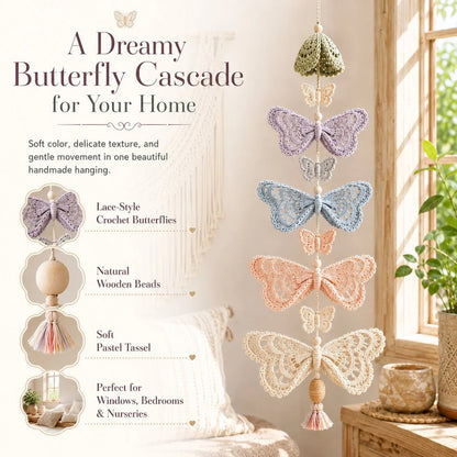 ❤️Beginner-Friendly🦋Butterfly Garden Cascade DIY Crochet Kit
