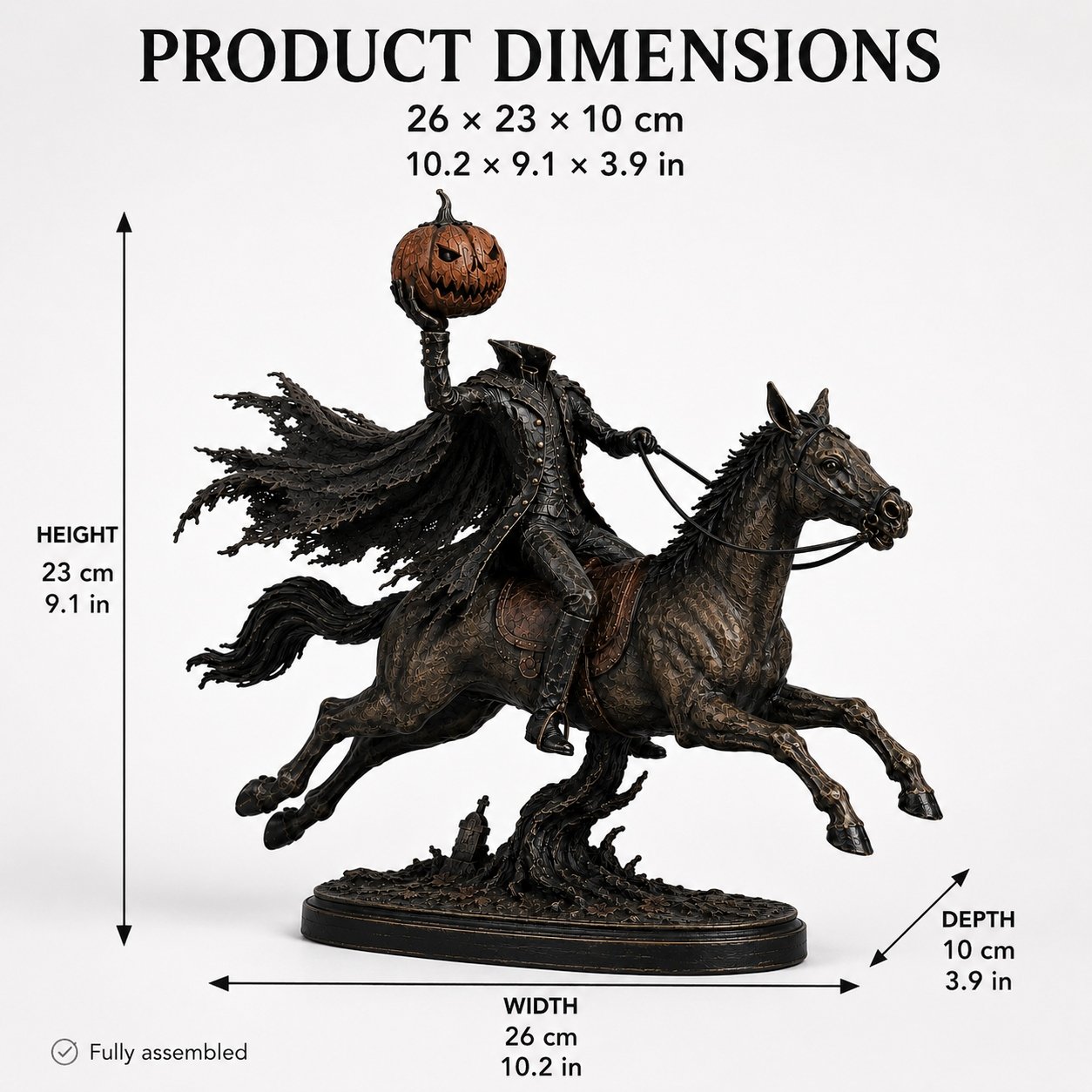 ⏰Limited Stock 60% OFF🎃🏇Midnight Chase Headless Horseman Statue