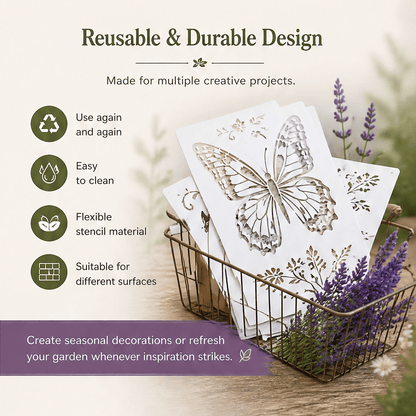 🔥LAST DAY 50% OFF - 🌿 Garden Wall StencilTM – Reusable DIY Kit for Walls, Fences & Patios