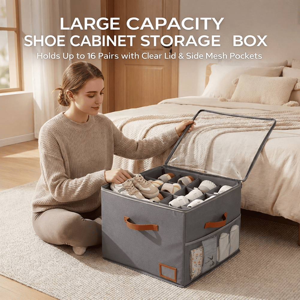 👟Large capacity shoe cabinet storage box