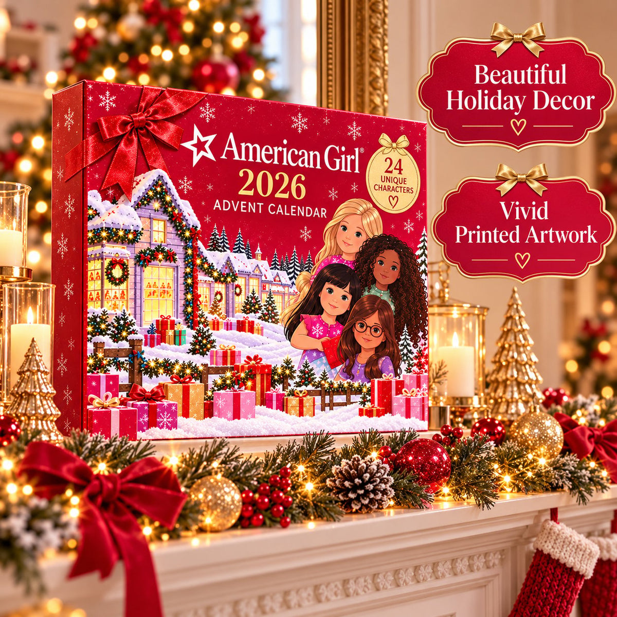 🎀 24-Day Pink Advent Calendar | Collectible Mini Surprise Countdown