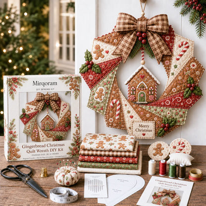 ⏳ Last Day 49% OFF – 🎄Beginner-Friendly DIY Christmas Fabric Wreath Kit Collection | Complete Kit with Coordinated Fabrics, Wreath Materials & Step-by-Step Guide Included 💕