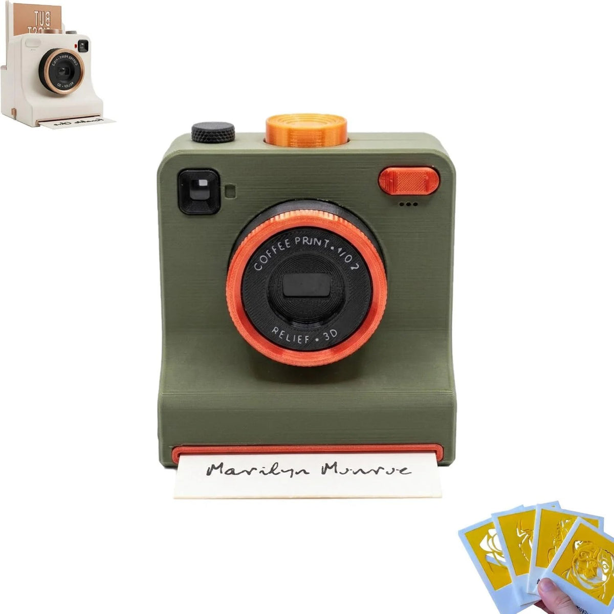 ☕📸 Camera-Style Latte Art Maker – Reusable Stencil Press