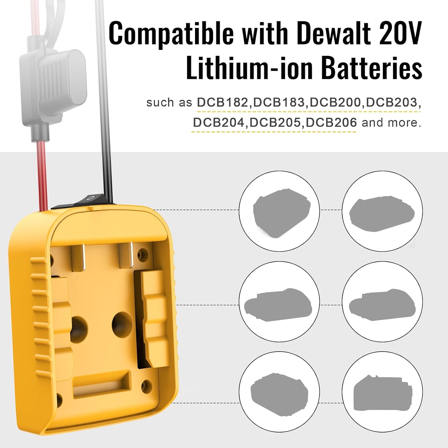⚡ 20V Battery Conversion Kit – Power Adapter with Switch & Fuse for DIY Electric Vehicles, RC Projects & Robotics