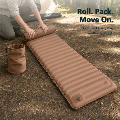 Ultralight 4-Inch Camping Mattress with Built-In Foot Pump