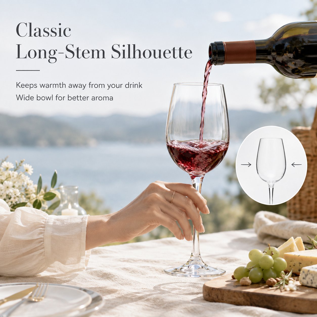 Nesting Stemmed Wine Glass Set | Shatterproof Portable Outdoor Wine Glasses 🍷🏕️