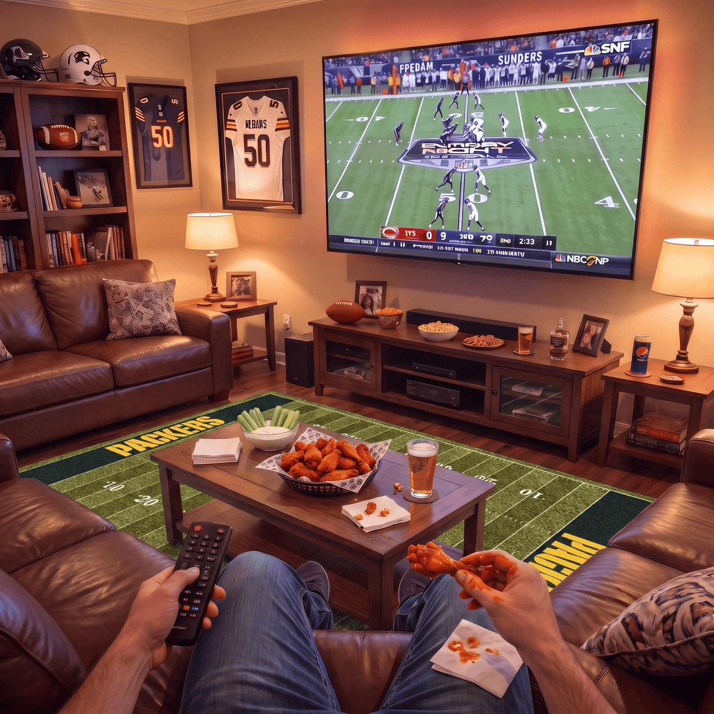 Gridiron Football Field Area Rug 🏈