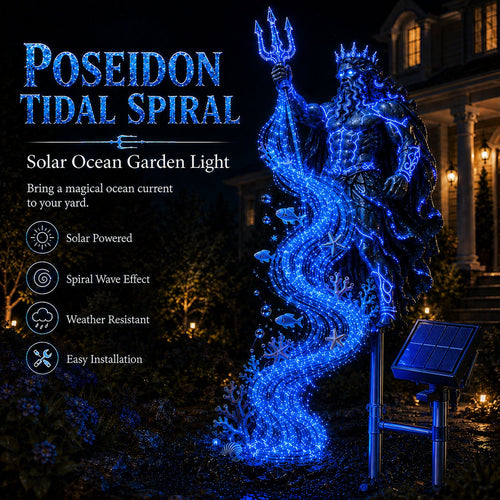 🔥Last Day 49% OFF🔥🌊 Poseidon Tidal Spiral Solar Garden Light