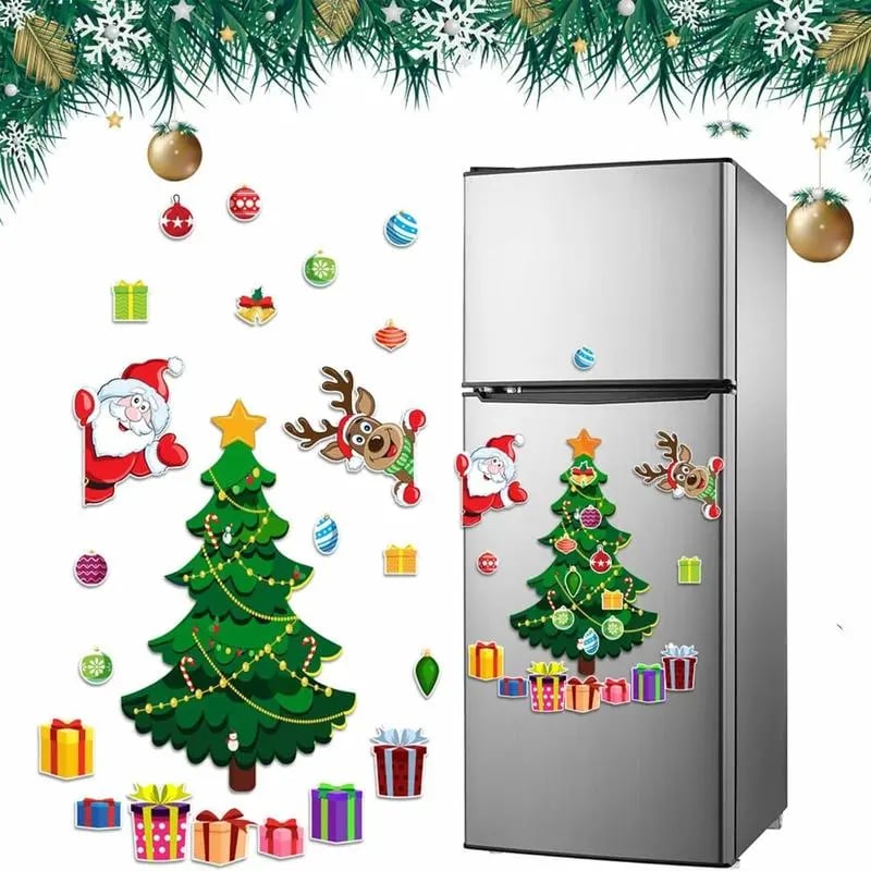 Christmas Refrigerator Magnets,Christmas Tree Magnets for Fridge Stickers