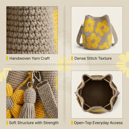 🎁🌼Only $34.99 This Week🌟🎉Handmade Crochet Flower Tote 🌼✨
