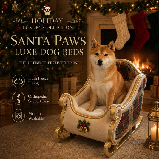 🎄 Santa Paws Christmas Dog Beds – Cozy Festive Sleigh & Holiday Pet Beds