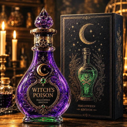 🔮 Witch-Inspired Mystical Crescent Moon Liquor Bottle