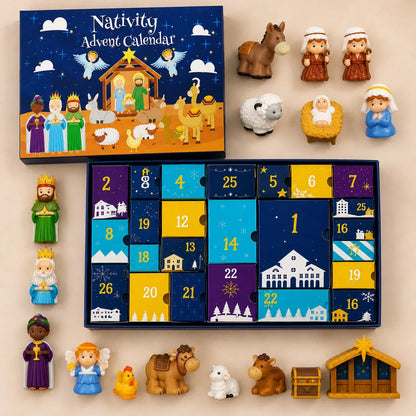 2026 Nativity Advent Calendar – 25-Piece Christmas Story Set for Kids