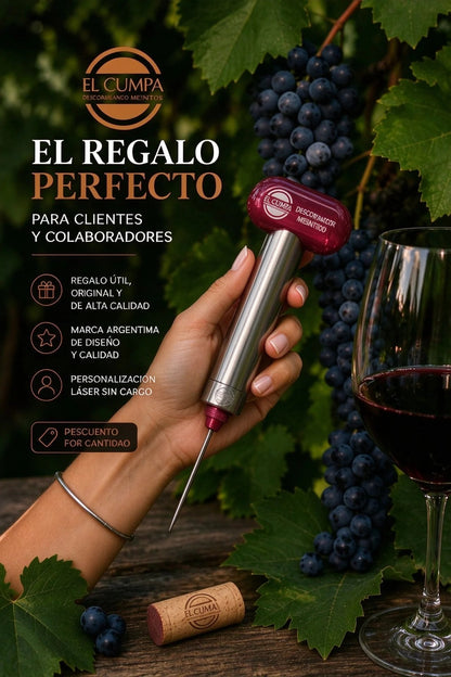 ElCumpa Pneumatic Air-Powered Corkscrew, Premium Bottle Opener