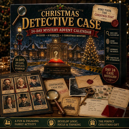 ⏳ Last Day 49% OFF – 🎄24-Day Mystery Adventure Advent Calendar | Interactive Christmas Puzzle Game with 6 Story Themes, Hidden Clues & Hands-On Challenges 🧩