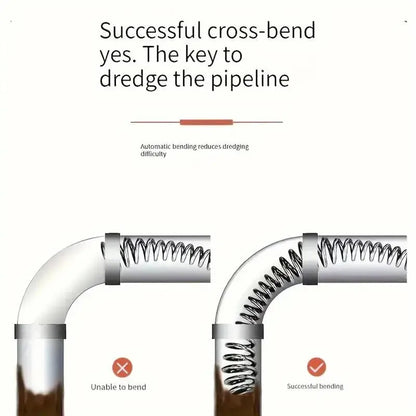 🔧 Flexible Drill-Powered Drain Cleaning Snake – Deep Pipe Clog Remover for Sinks, Showers & Toilets