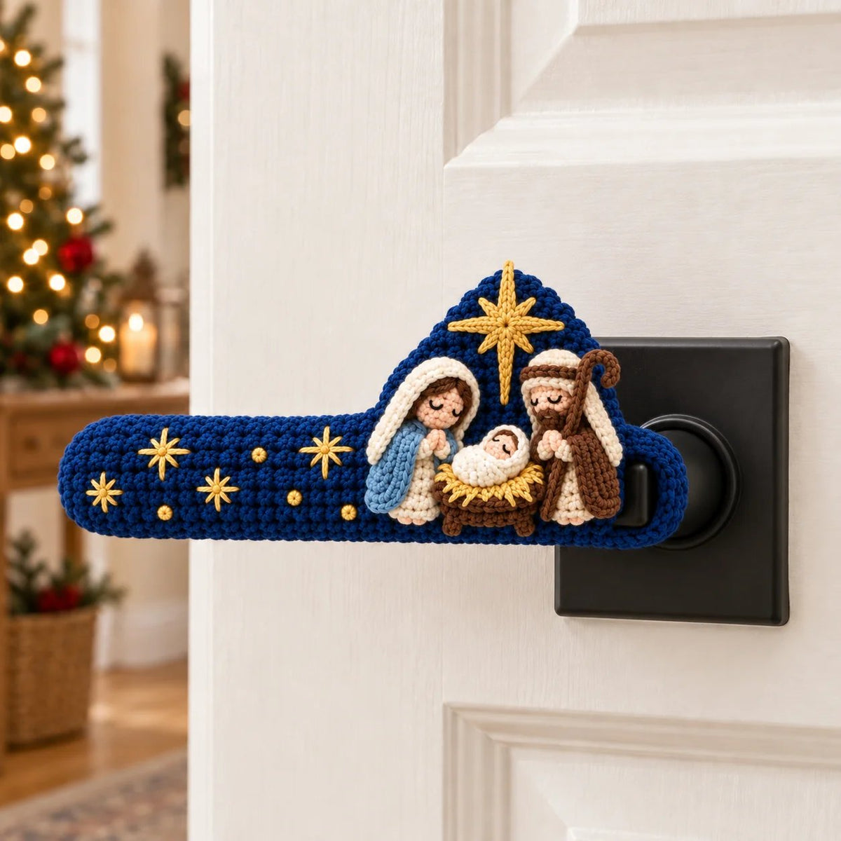 Divine Details: Hand-Crocheted Faith & Blessing Door Handle Covers ✨