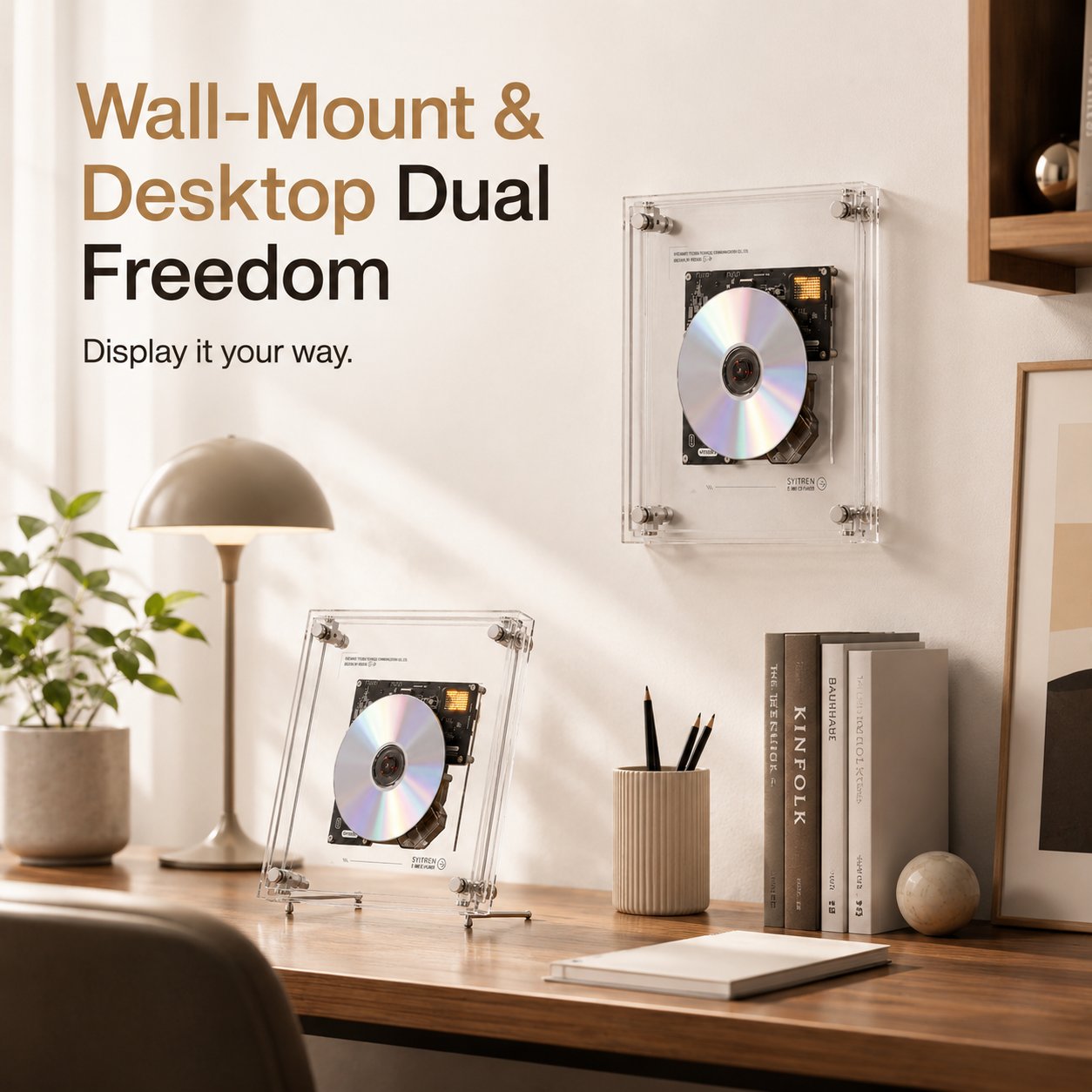 🖼️ Wall-Mounted Transparent CD Player